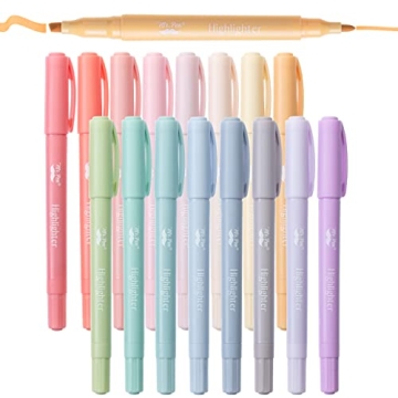 Mr. Pen Dual Tip Highlighters 16 Pack in Pastel Colors