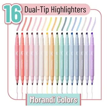 Mr. Pen Dual Tip Highlighters 16 Pack in Pastel Colors
