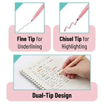 Mr. Pen Dual Tip Highlighters 16 Pack in Pastel Colors