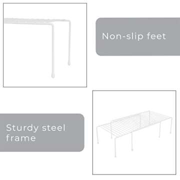 Smart Design Expandable Kitchen Storage Shelf Rack