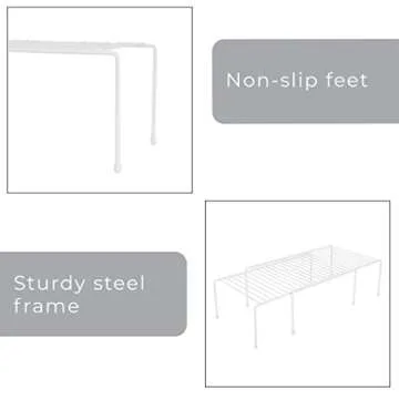 Smart Design Expandable Kitchen Storage Shelf Rack