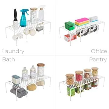 Smart Design Expandable Kitchen Storage Shelf Rack