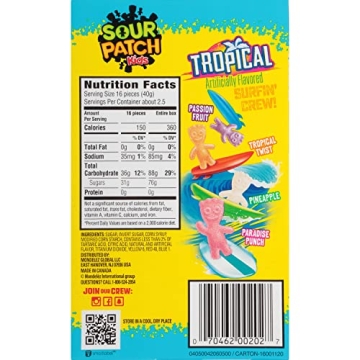 SOUR PATCH KIDS Tropical Chewy Candy - Bulk Treats for All