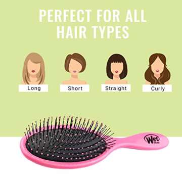 Wet Brush Original Detangler Hair Brush - Pink (Pack of 2) - Exclusive Ultra-soft IntelliFlex Bristles - Glide Through Tangles With Ease For All Hair Types - For Women, Men, Wet And Dry Hair