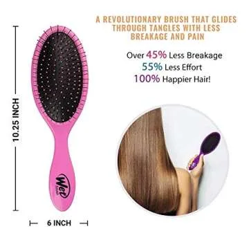 Wet Brush Original Detangler Hair Brush - Pink (Pack of 2) - Exclusive Ultra-soft IntelliFlex Bristles - Glide Through Tangles With Ease For All Hair Types - For Women, Men, Wet And Dry Hair