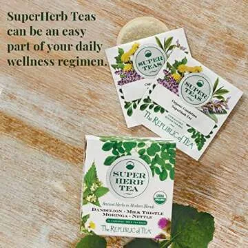 The Republic of Tea – Organic SuperHerb Tea Assortment Gift (24 Individually Wrapped Tea Bags)