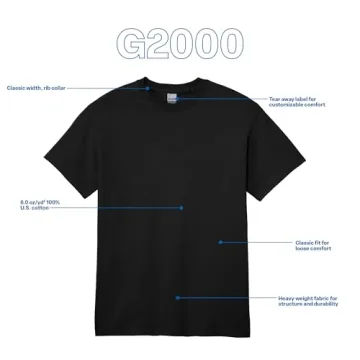Gildan Black T-Shirt Multipack - Small Size (10 Pack)