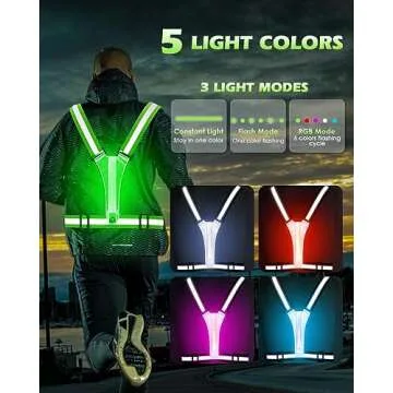 Zacro LED Reflective Vest - High Visibility for Nighttime Safety