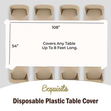 Party Solids 6-Pack Premium Plastic Tablecloths in White