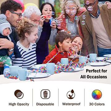 Party Solids 6-Pack Premium Plastic Tablecloths in White