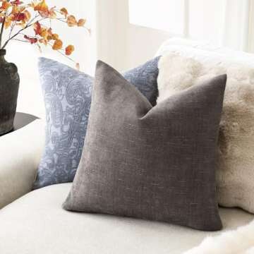 Foindtower Soft Chenille Pillow Covers - Cozy & Stylish