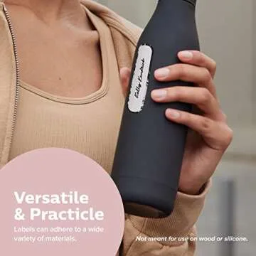 ThreeKin Waterproof Custom Label Stickers - 72 Pack