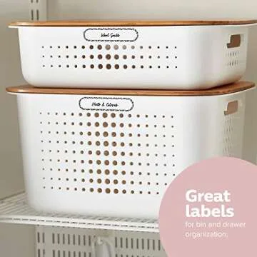 ThreeKin Waterproof Custom Label Stickers - 72 Pack