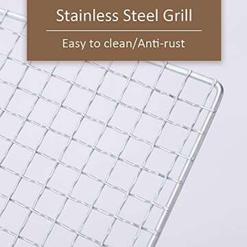 JoyRay Grill Rack Grids, Stainless Steel BBQ Roasting Rack or Baking/Cooling Rack, For Oven and outdoor Barbeque,Oven & Dishwasher Safe.