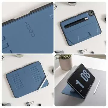 Zugu Case for iPad Pro 11 (M4) 2024, Slim Protective Cover with Apple Pencil Holder, Auto Wake/Sleep, Multiple Viewing Angles, iPad Pro 11 Inch Cover, Phone Protector, Slate Blue