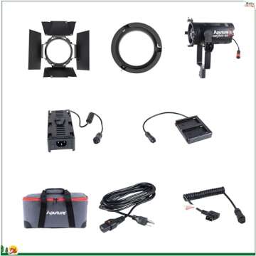 Aputure 60x Aputure Light Storm LS 60x Bi-Color LED Light 30000lux @1m, CRI 95+ TLCI 95+Built-in 9 Lighting FX, Support NP-F970 Battery, Includes Barn Doors Support Sidus APP Control