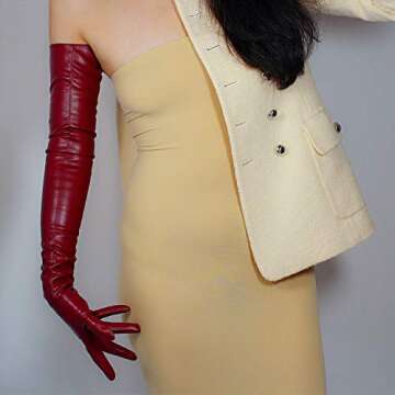 DooWay New Women Long Leather Dress Gloves 28 Inches Soft Faux Leather Fashion Accessory for Evening...