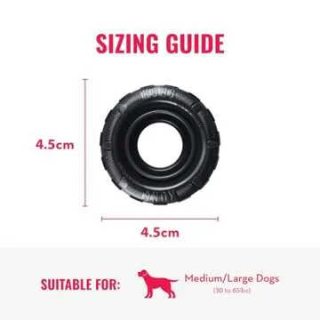 KONG Extreme Tires - KONG's Most Durable Natural Rubber Chew & Fetch Toy - Treat Dispenser Dog Tire Toy - Pet Supplies for Outdoor & Indoor Play - For Medium/Large Dogs