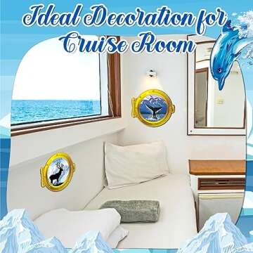 Kanayu 2 Pcs Alaska Cruise Door Decoration Magnetic Large Cruise Door Magnets Funny Refrigerator Magnets Essentials for Carnival Cruise Ship Cruise Accessories Stateroom Cabin Gift(Deer)