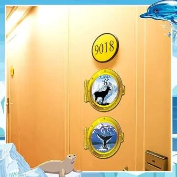 Kanayu 2 Pcs Alaska Cruise Door Decoration Magnetic Large Cruise Door Magnets Funny Refrigerator Magnets Essentials for Carnival Cruise Ship Cruise Accessories Stateroom Cabin Gift(Deer)