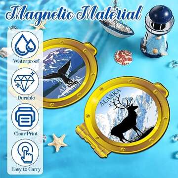 Kanayu 2 Pcs Alaska Cruise Door Decoration Magnetic Large Cruise Door Magnets Funny Refrigerator Magnets Essentials for Carnival Cruise Ship Cruise Accessories Stateroom Cabin Gift(Deer)