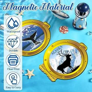 Kanayu 2 Pcs Alaska Cruise Door Decoration Magnetic Large Cruise Door Magnets Funny Refrigerator Magnets Essentials for Carnival Cruise Ship Cruise Accessories Stateroom Cabin Gift(Deer)