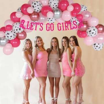 Let's Go Girls Bachelorette Party Decorations for Bridal Shower