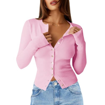 Saodimallsu Womens Slim Fit Cardigan - Cozy & Stylish