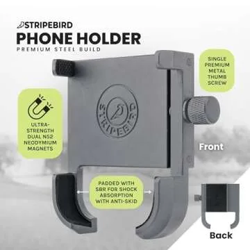 Magnetic Golf Cart Phone Holder - Stripebird