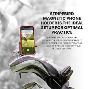 Magnetic Golf Cart Phone Holder - Stripebird