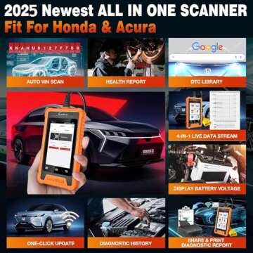 2025 LAUNCH Creader Elite OBD2 Scanner for Honda Acura, Full System Bi-Directional Diagnostic Scan Tool, Full Reset Code Reader, AUTO VIN, Battery Registration, Injector Coding, Lifetime F-Ree Update