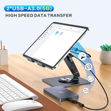 Universal 7-in-1 Docking Station for iPad & Galaxy Tab