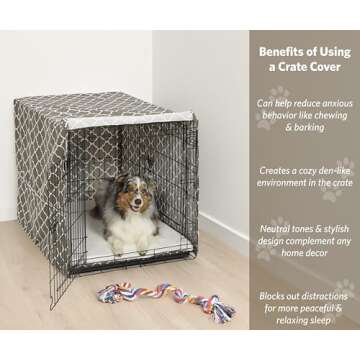 MidWest Homes for Pets Dog Crate Cover, Privacy Dog Crate Cover Fits Midwest Dog Crates, Crate Cover...