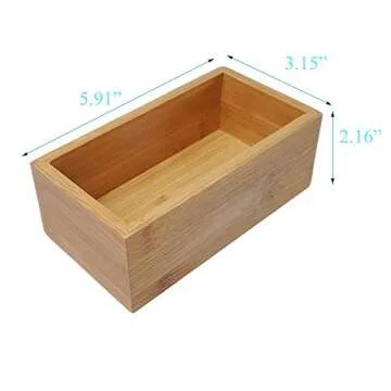 Aviboo Bamboo Storage Box for Home & Office Organization