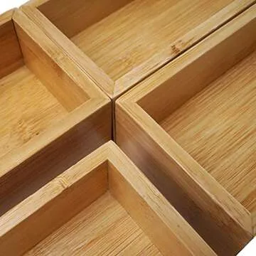 Aviboo Bamboo Storage Box for Home & Office Organization