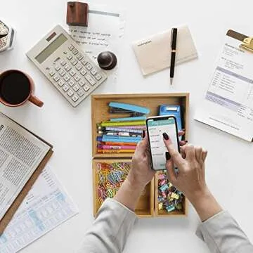 Aviboo Bamboo Storage Box for Home & Office Organization