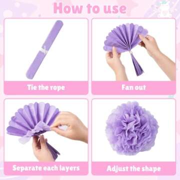 POEWAUVE Halloween Unicorn Trunk or Treat Car Decorations Kit，Colorful Paper Pom Poms Decoration with Truck Garage Door Decorations