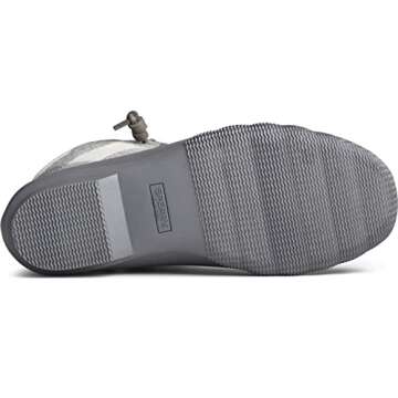 Sperry Women's Saltwater Cozy Fashion Boot, Grey Plaid, 7