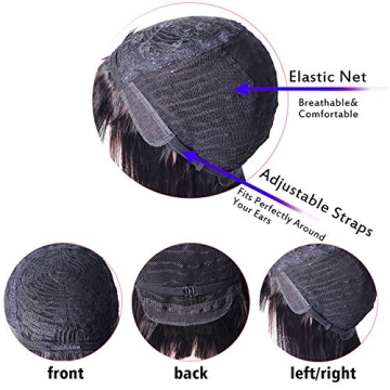 Stylish Lzlefho Virgin Straight Wig with Bangs 20inch