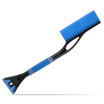 Baderke Snow Brush with Detachable Ice Scrapers Car Snow Scraper and Brush with Ergonomic Foam Grip ...