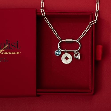 Handmade Gold Carabiner Charm Necklace for Women