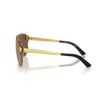 Elegant Versace Woman Sunglasses - Gold Frame with Brown Lenses