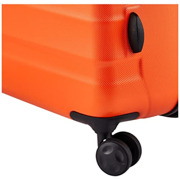 Amazon Basics Suitcase, Hardside Luggage with Spinner Wheels, Scratch-Resistant Surface, Orange, 30-Inch