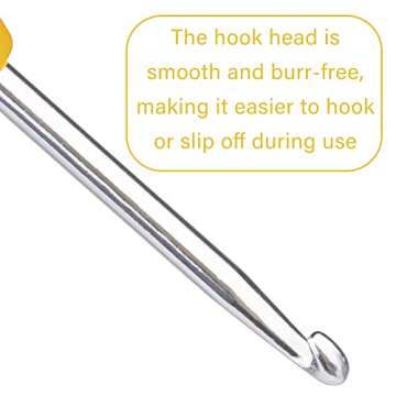 3.5 mm Crochet Hook, Ergonomic Handle for Arthritic Hands, Extra Long  Knitting Needles for Beginners and Crocheting Yarn (3.5 mm)