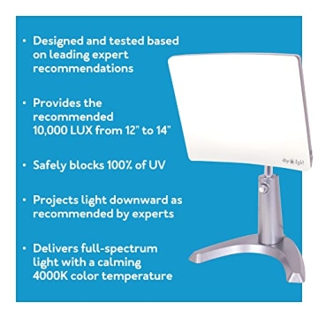 10,000 LUX Bright Light Therapy Lamp for Energy & Mood