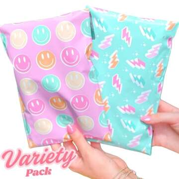 Pretty Package Store Designer Poly Mailer Variety Pack Heavy Duty Waterproof Self Seal Shipping Bags...
