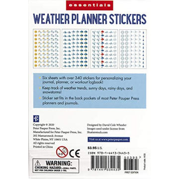 Vibrant Weather Planner Stickers (300 Icons) for Fun Organization