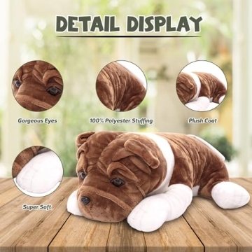 Plushland Bulldog Stuffed Toy for Kids and Dog Lovers