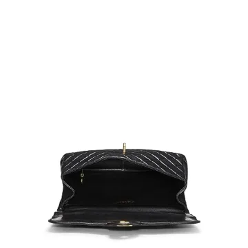 Chanel Pre-Loved Black Quilted Lambskin Double Flap Jumbo