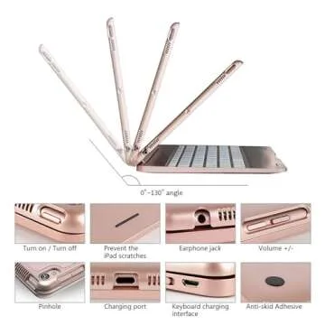 NOKBABO iPad Keyboard Case for 9.7 inch iPads